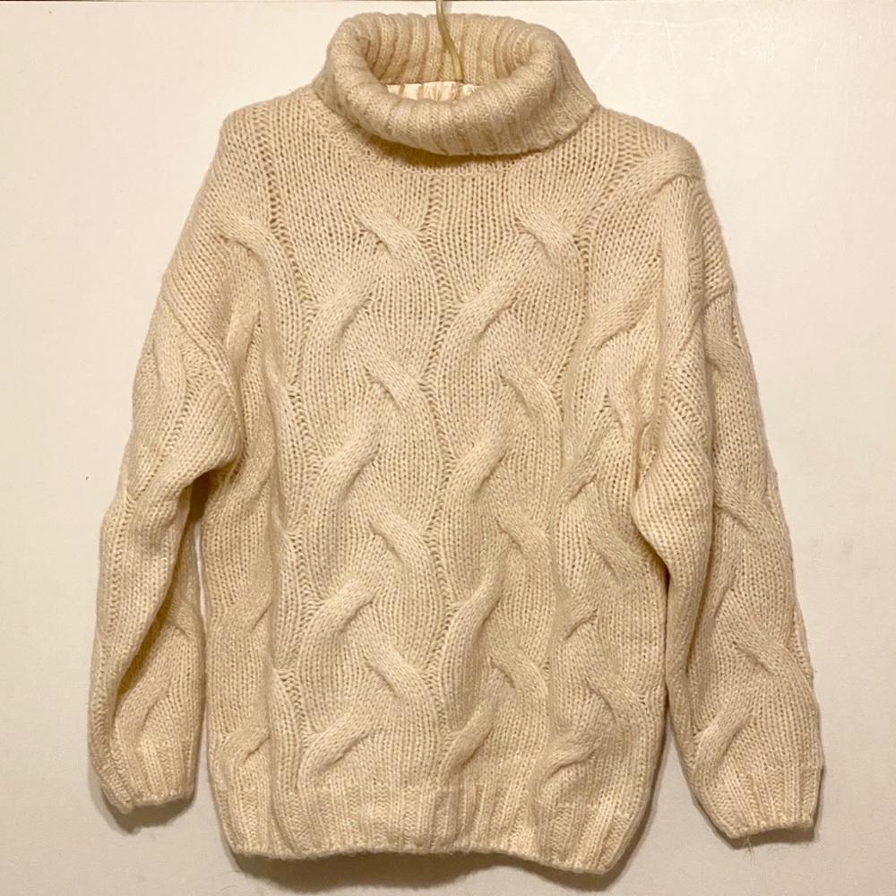 COPY - Zara cable knit turtleneck sweater